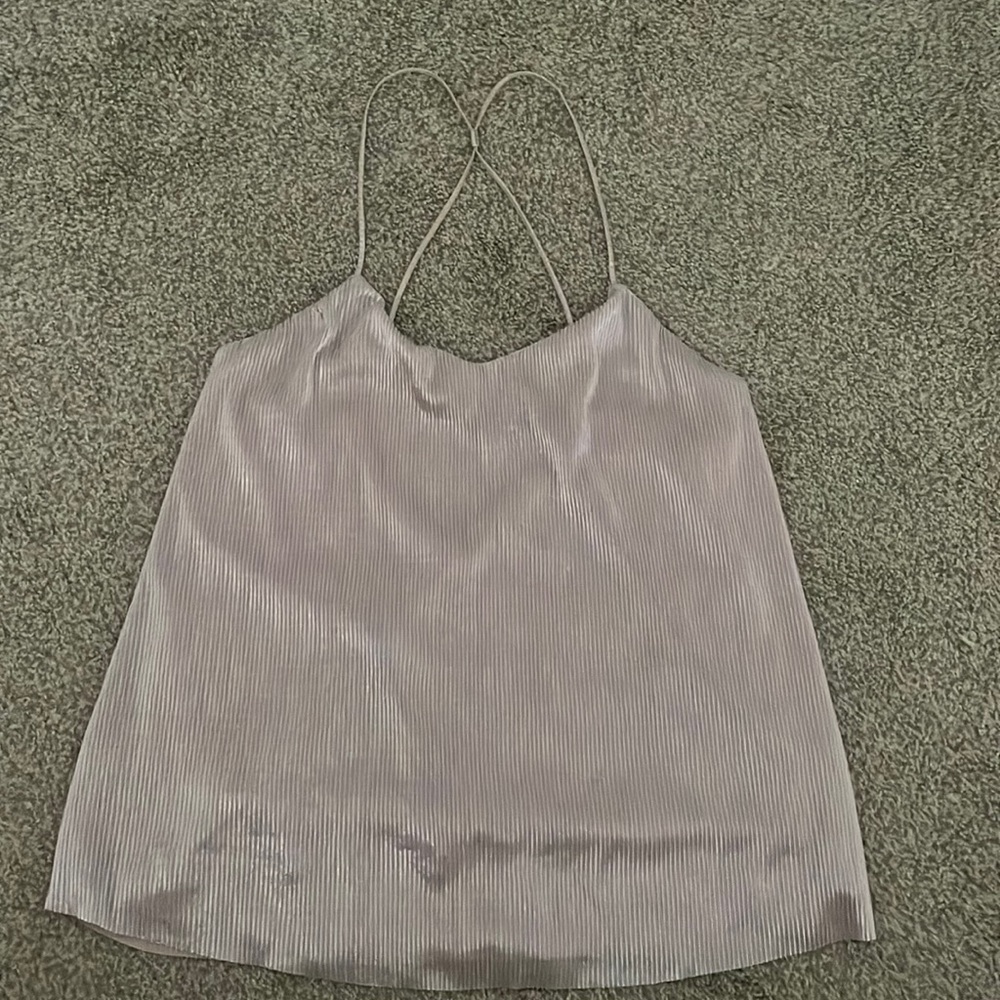 Light pink metallic top